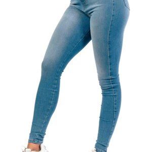 fit jeans - light wash- high waisted - medium